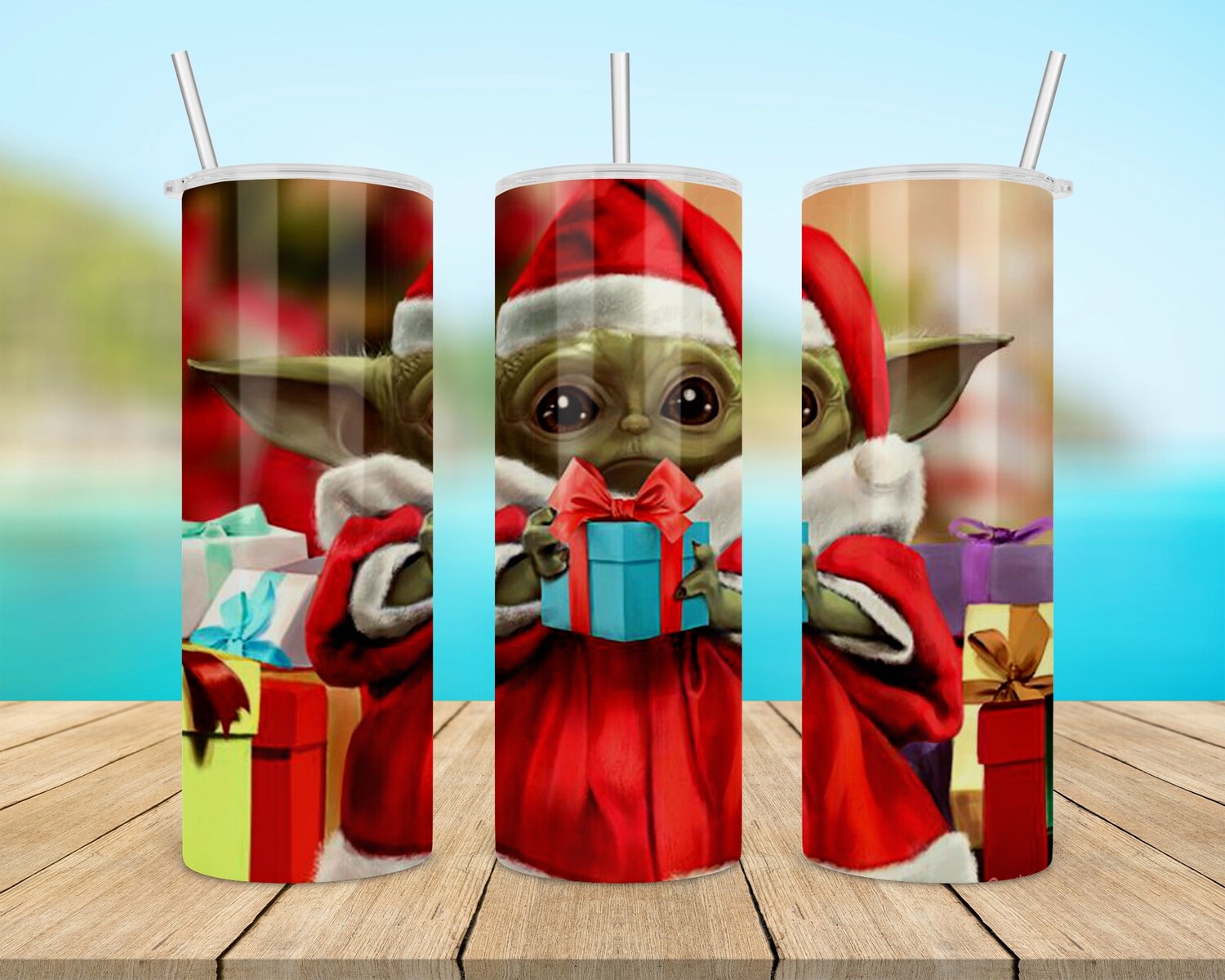 Star Wars Grogu Baby Yoda Christmas Tumbler