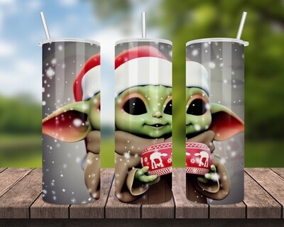 Star Wars Grogu Baby Yoda Christmas Tumbler