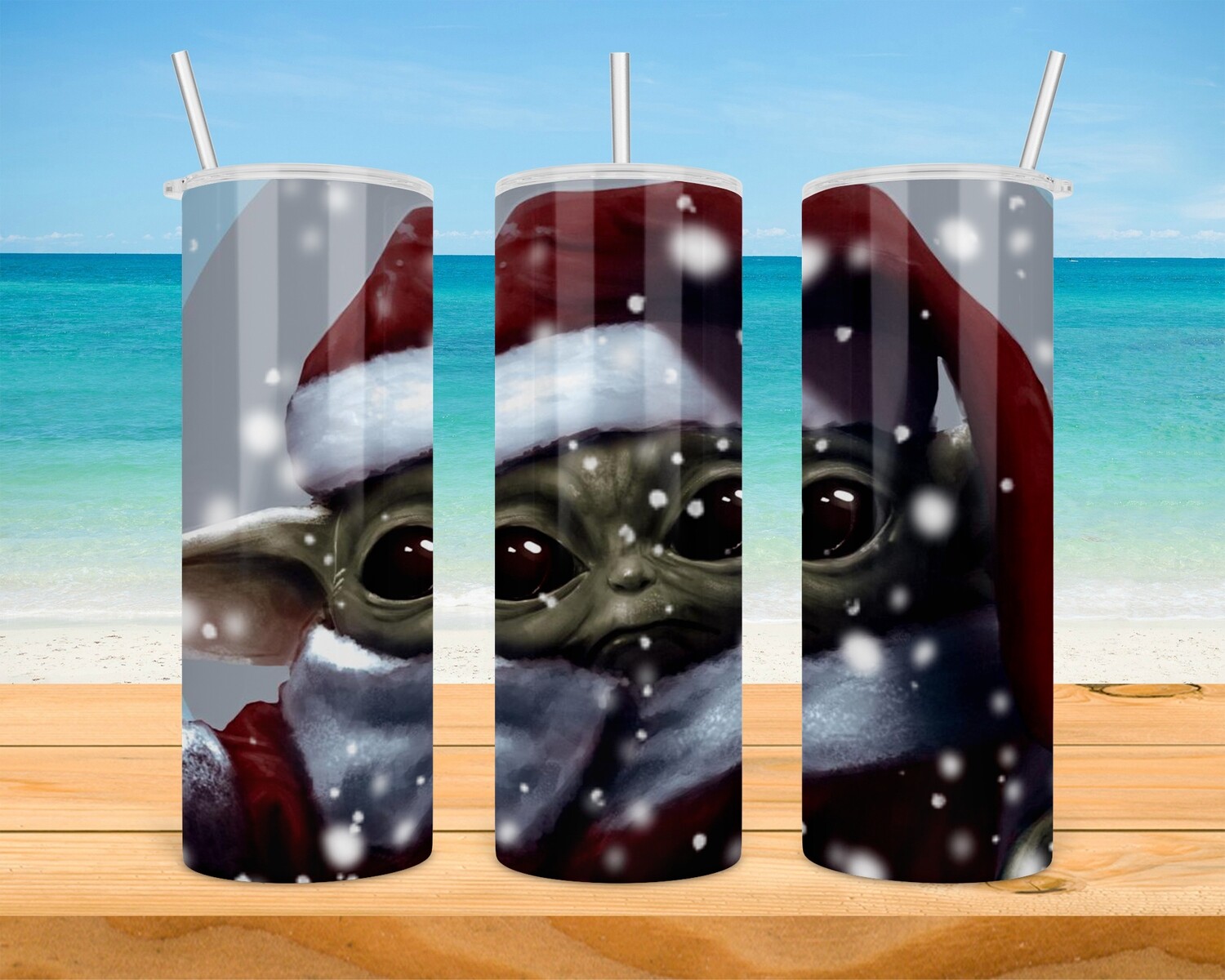 Star Wars Grogu Baby Yoda Christmas Tumbler