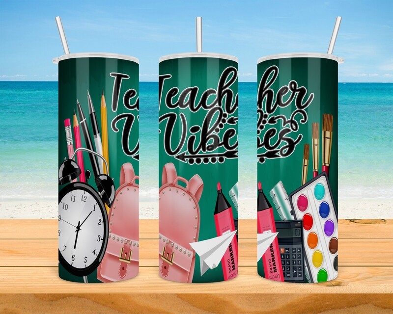 Teacher Vibes Tumbler