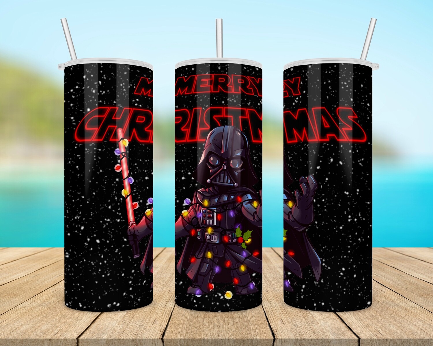 Star Wars Darth Vader Merry Christmas Tumbler