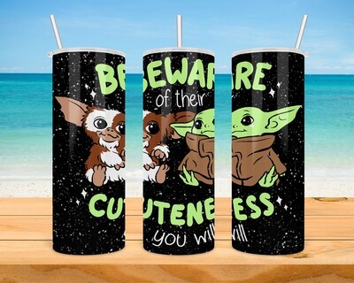Star Wars Beware Of Their Cuteness Grogu Baby Yoda Tumbler