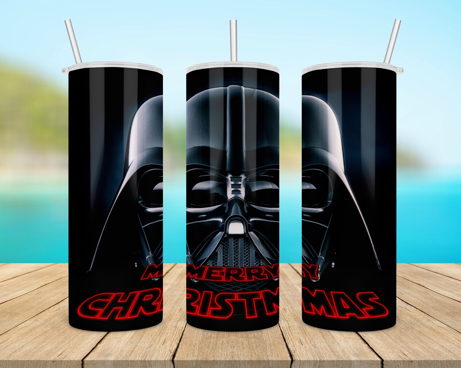 Star Wars Darth Vader Merry Christmas Tumbler