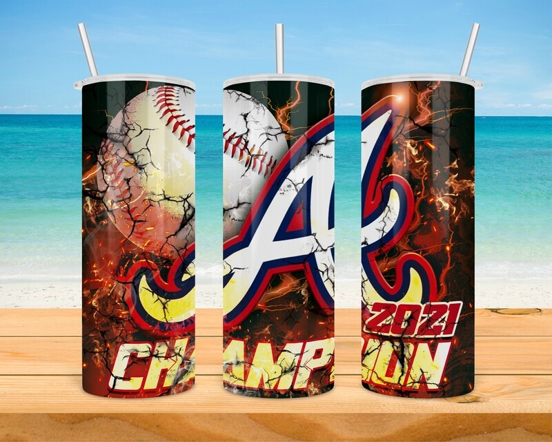 Atlanta Braves 2021 Champion Baseball Tumbler