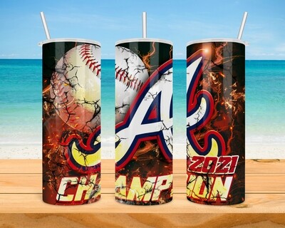 Atlanta Braves 2021 Champion Baseball Tumbler