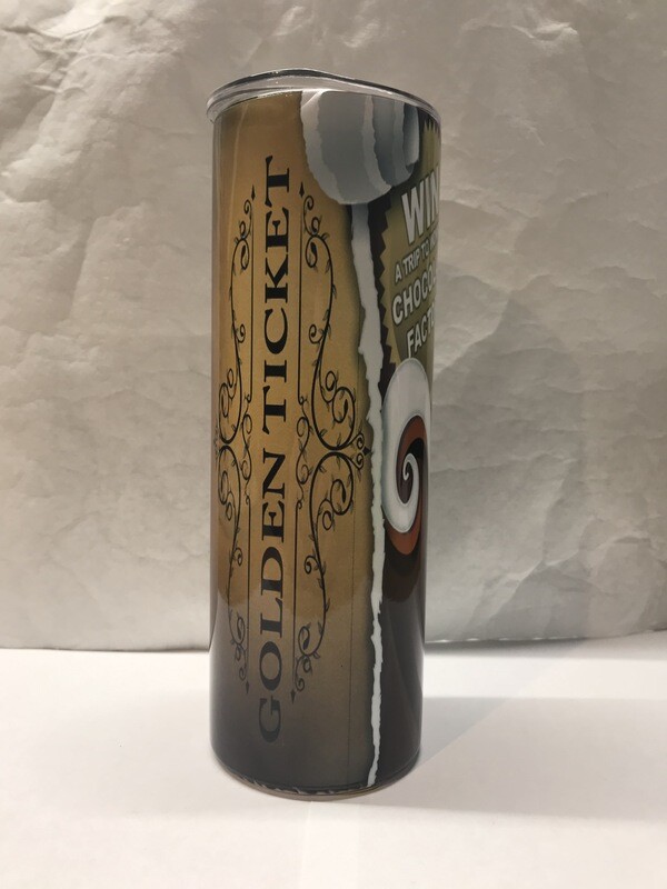 Wonka Golden Ticket Candy Bar Tumbler