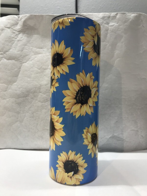 Blue Sunflower Tumbler