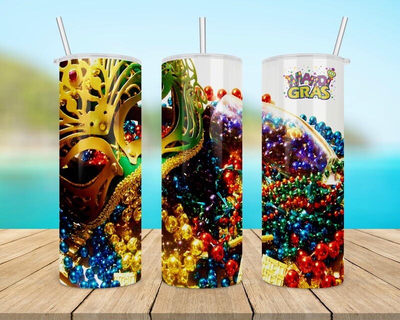 Mardi Gras Tumbler