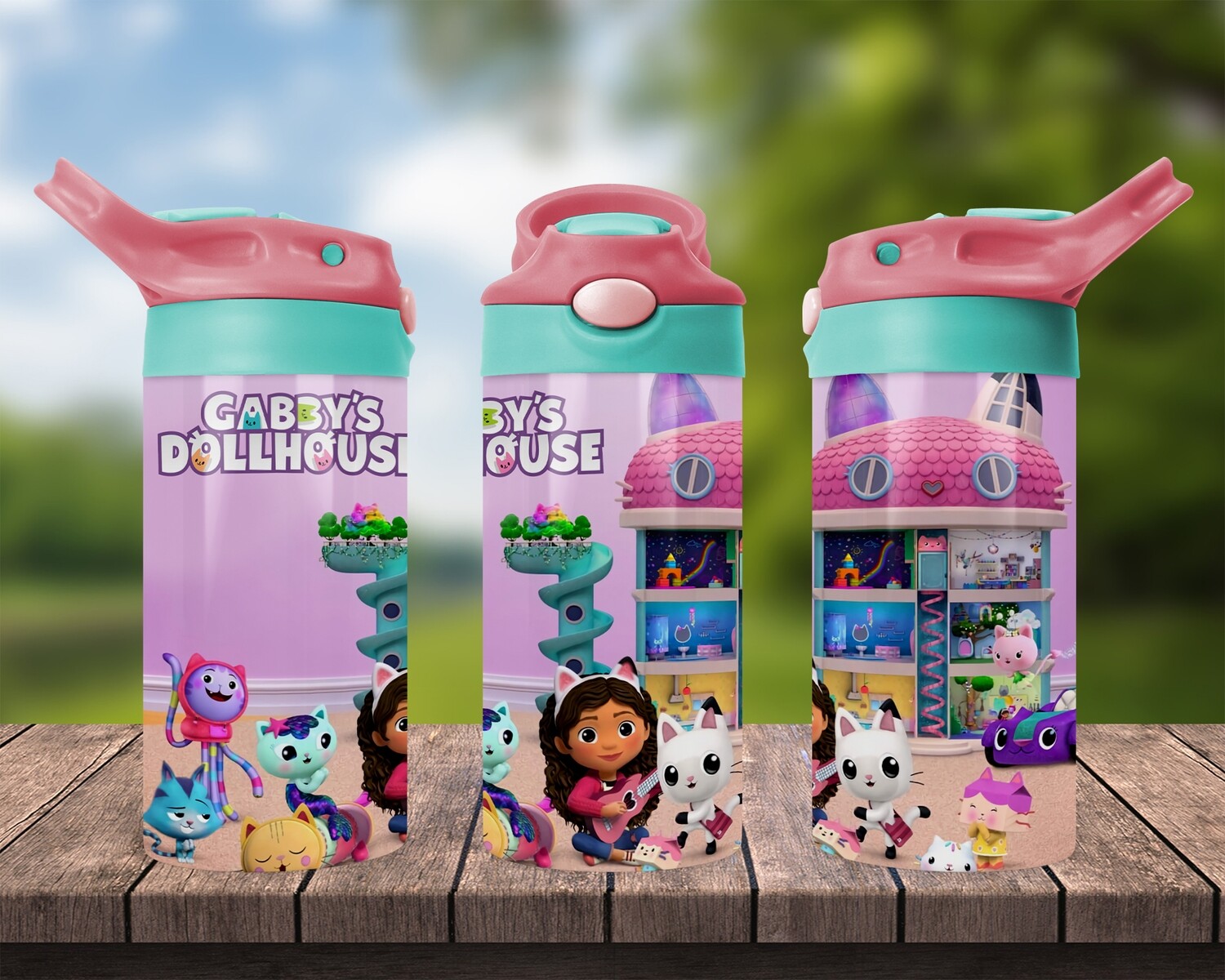 Gabby Dollhouse Kids Flip Top Water Bottle – J and F Creations