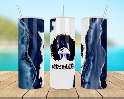 #MomLife Blue Marble Tumbler