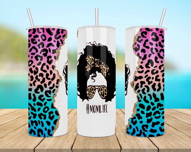 #MomLife Cheetah Tumbler