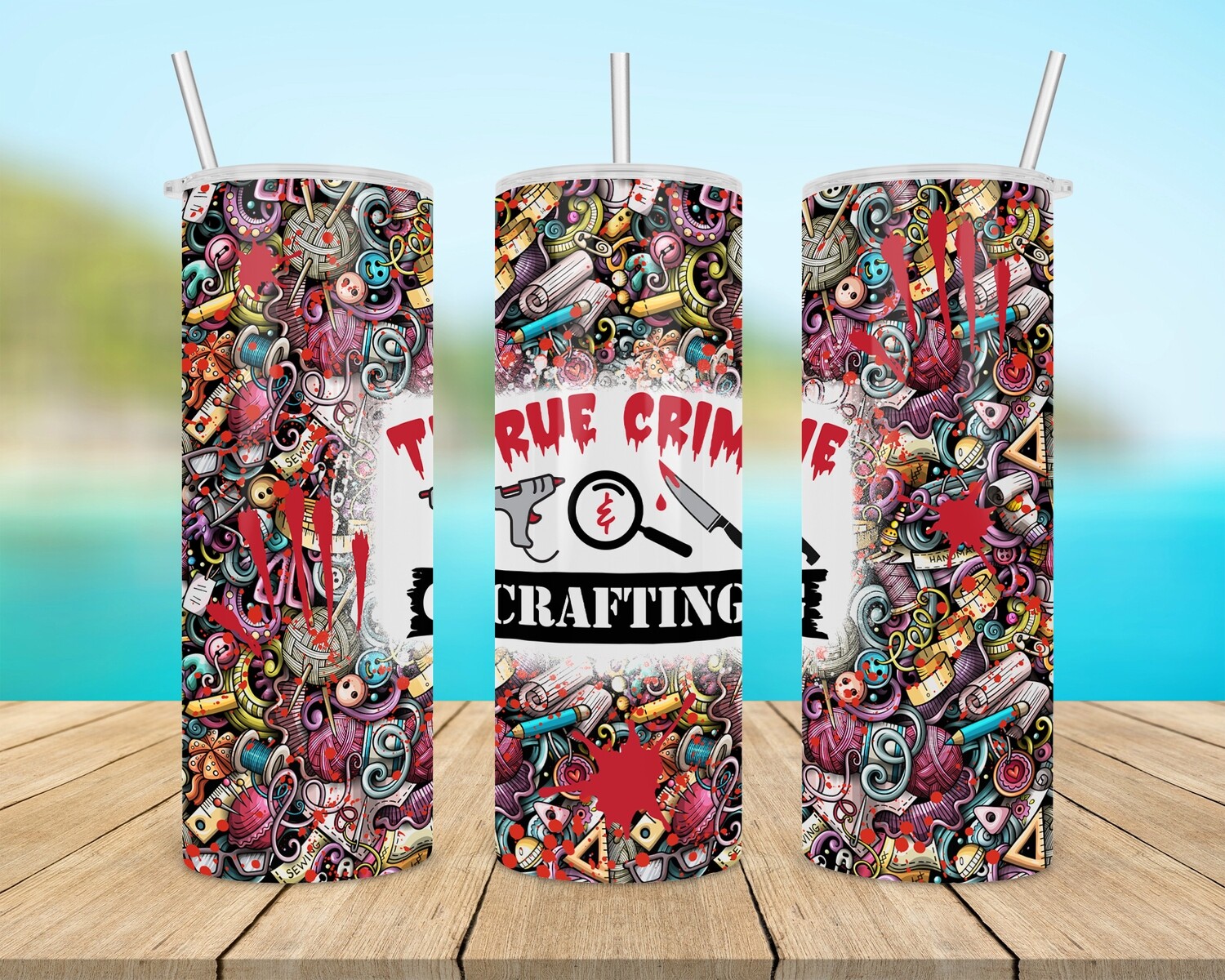 True Crime &amp; Crafting Tumbler