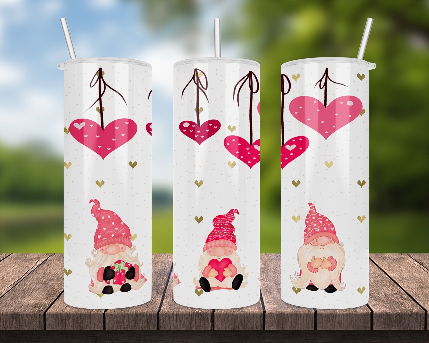 Valentine&#39;s Day Heart Nome Tumbler