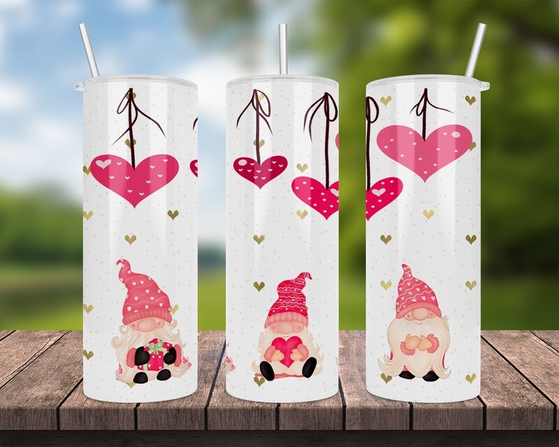 Valentine&#39;s Day Heart Nome Tumbler