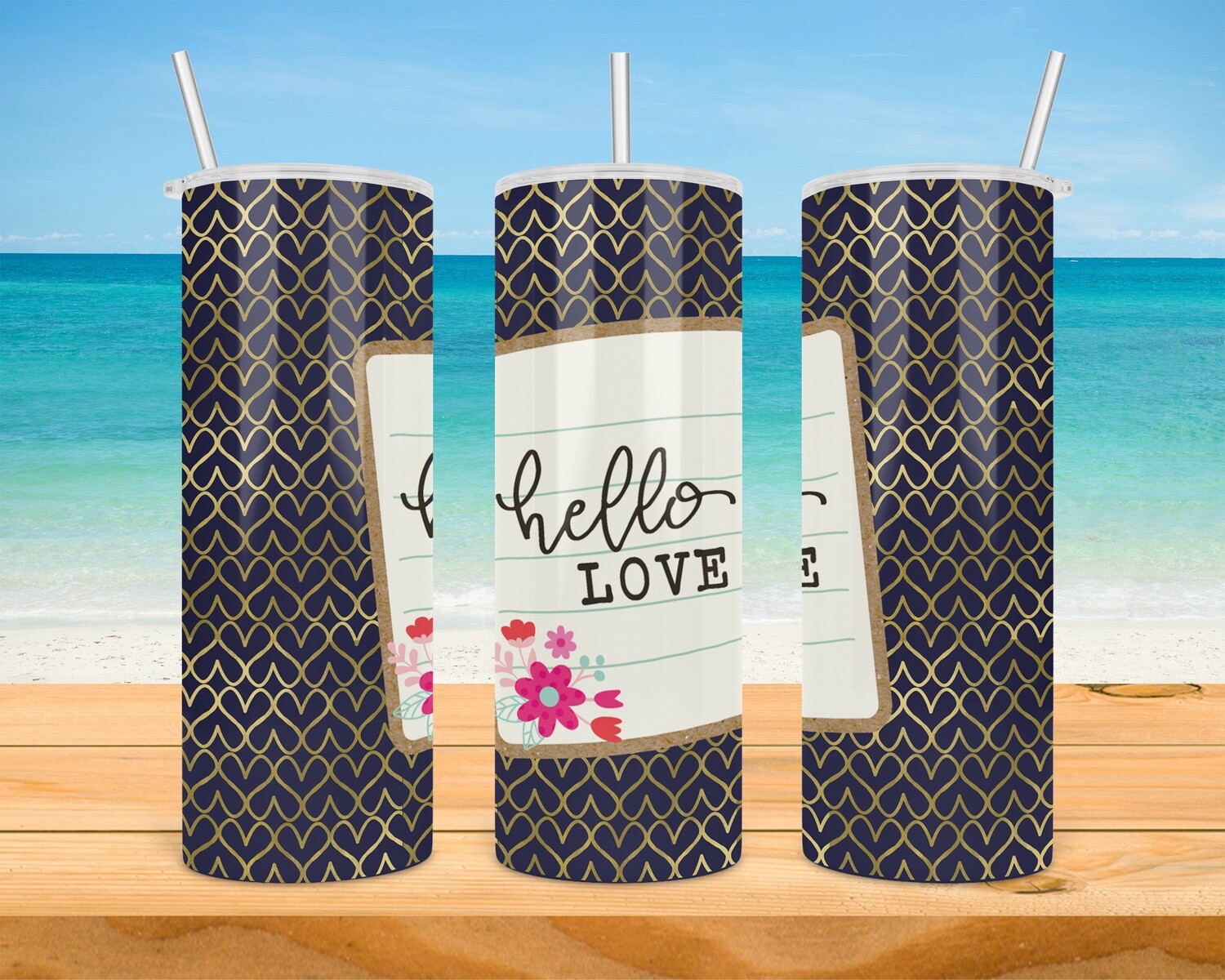 Valentine&#39;s Day Hello Love Tumbler