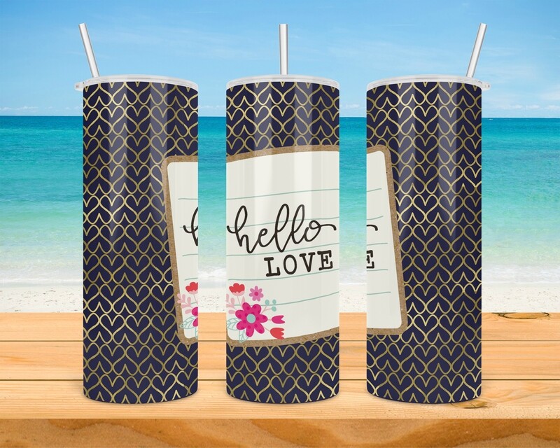 Valentine&#39;s Day Hello Love Tumbler