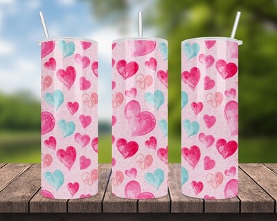 Valentine&#39;s Day Hearts Tumbler