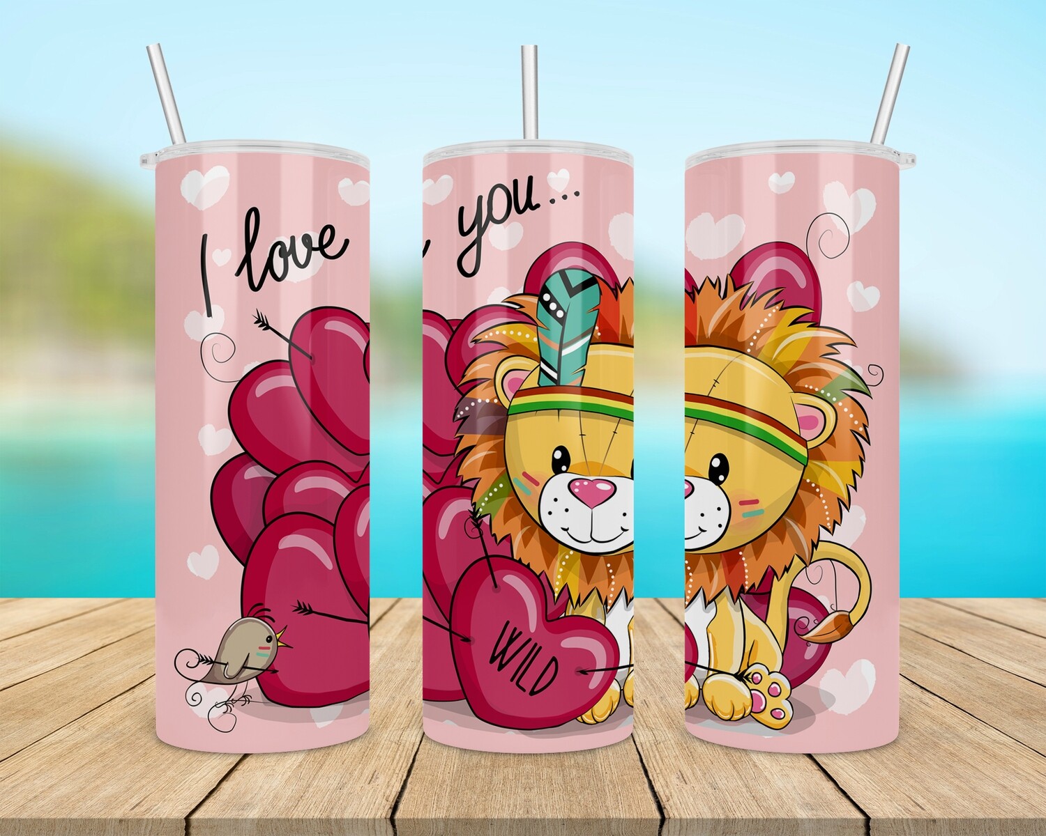 Valentine&#39;s Day I Love You Tumbler
