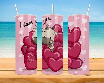 Valentine&#39;s Day I Love You Tumbler