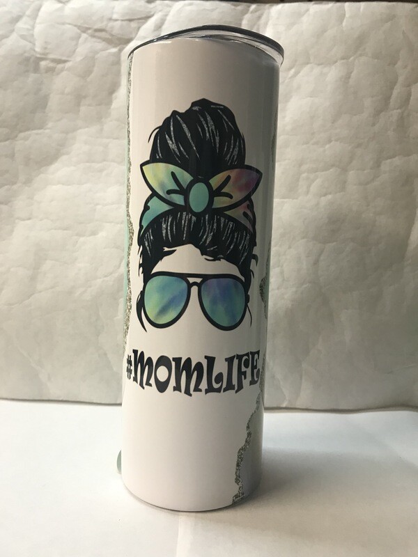 #MomLife Marble Tumbler