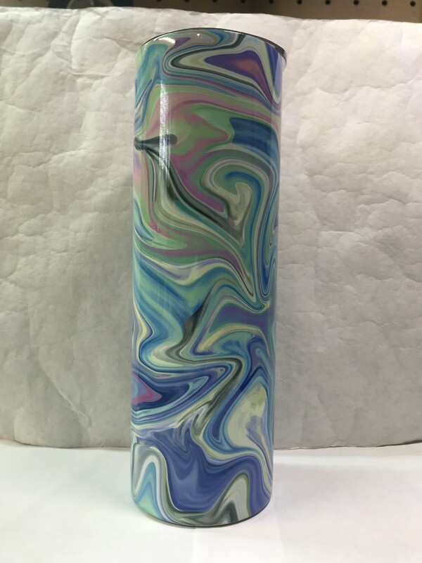 Blue Purple Orange Abstract Tumbler
