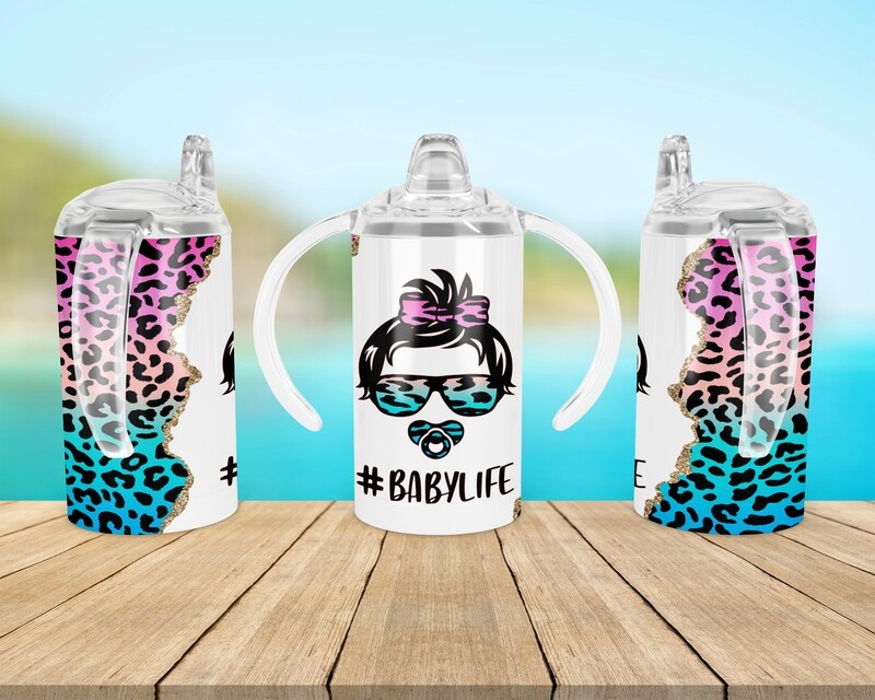 #BabyLife Cheetah Baby Bottle Sippy Tumbler