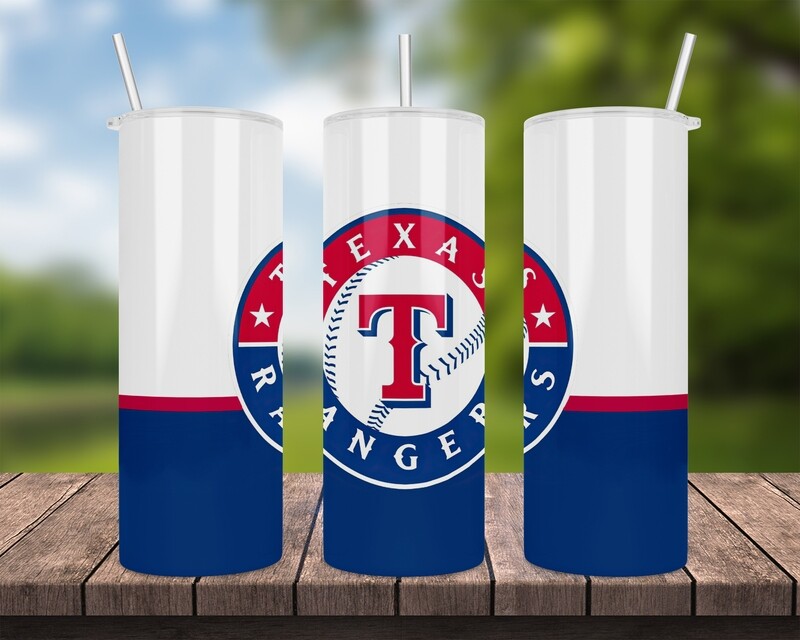 Texas Rangers Baseball Tumbler