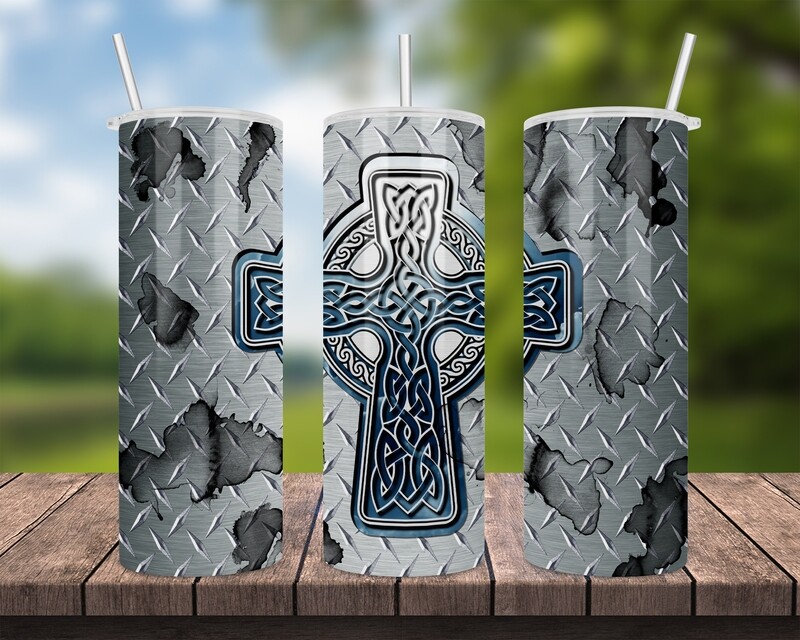 Celtic Cross Religious Tumbler