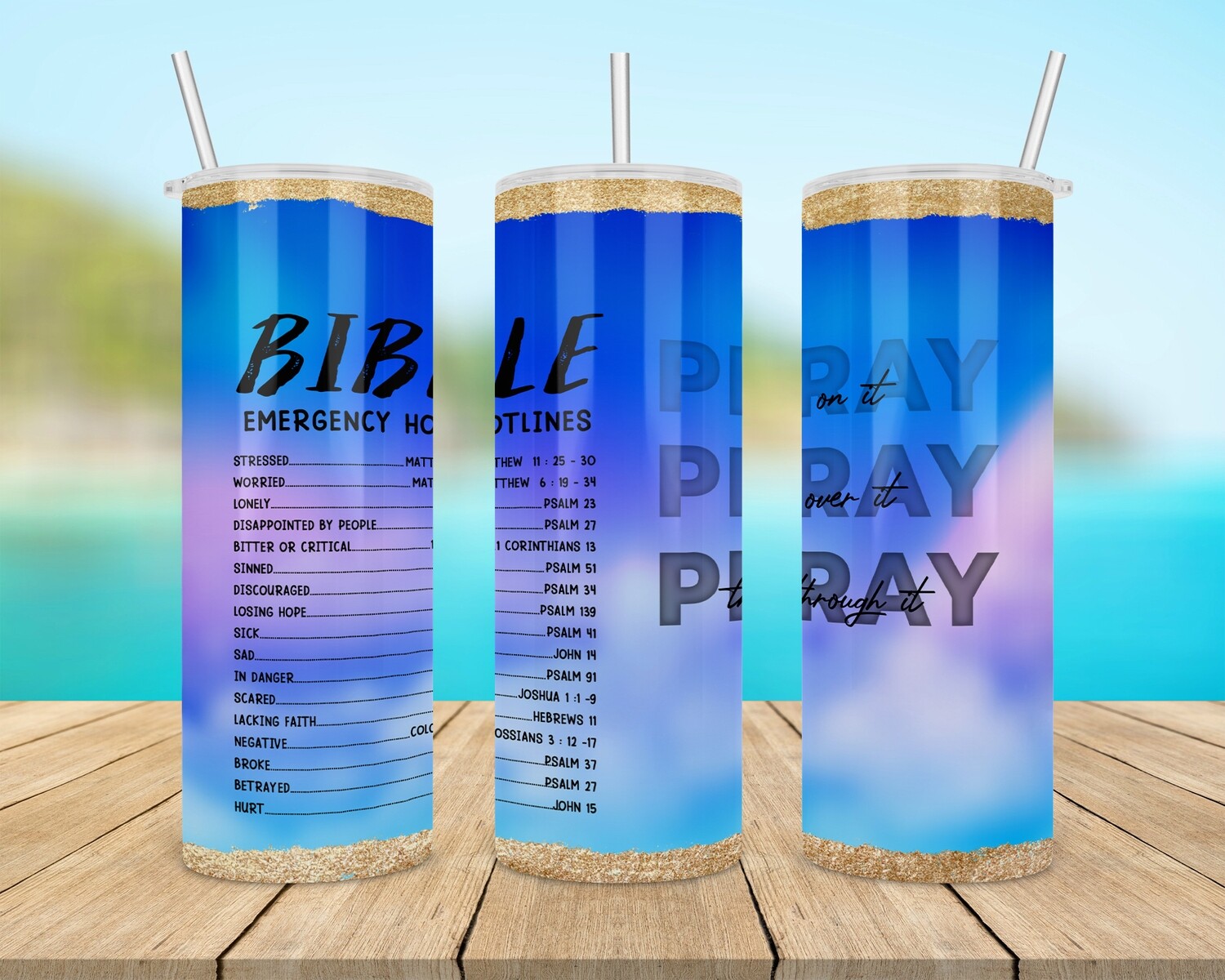 Bible Emergency Hotlines Religious Tumbler