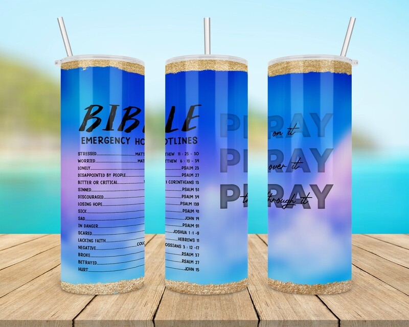 Bible Emergency Hotlines Religious Tumbler