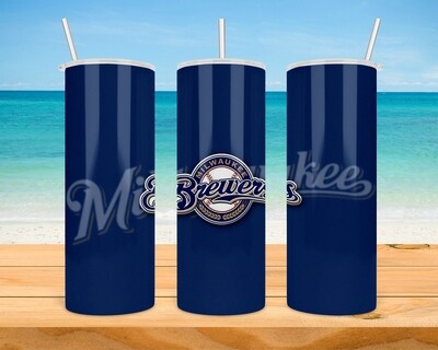 Milwaukee Brewers Baseball Tumbler