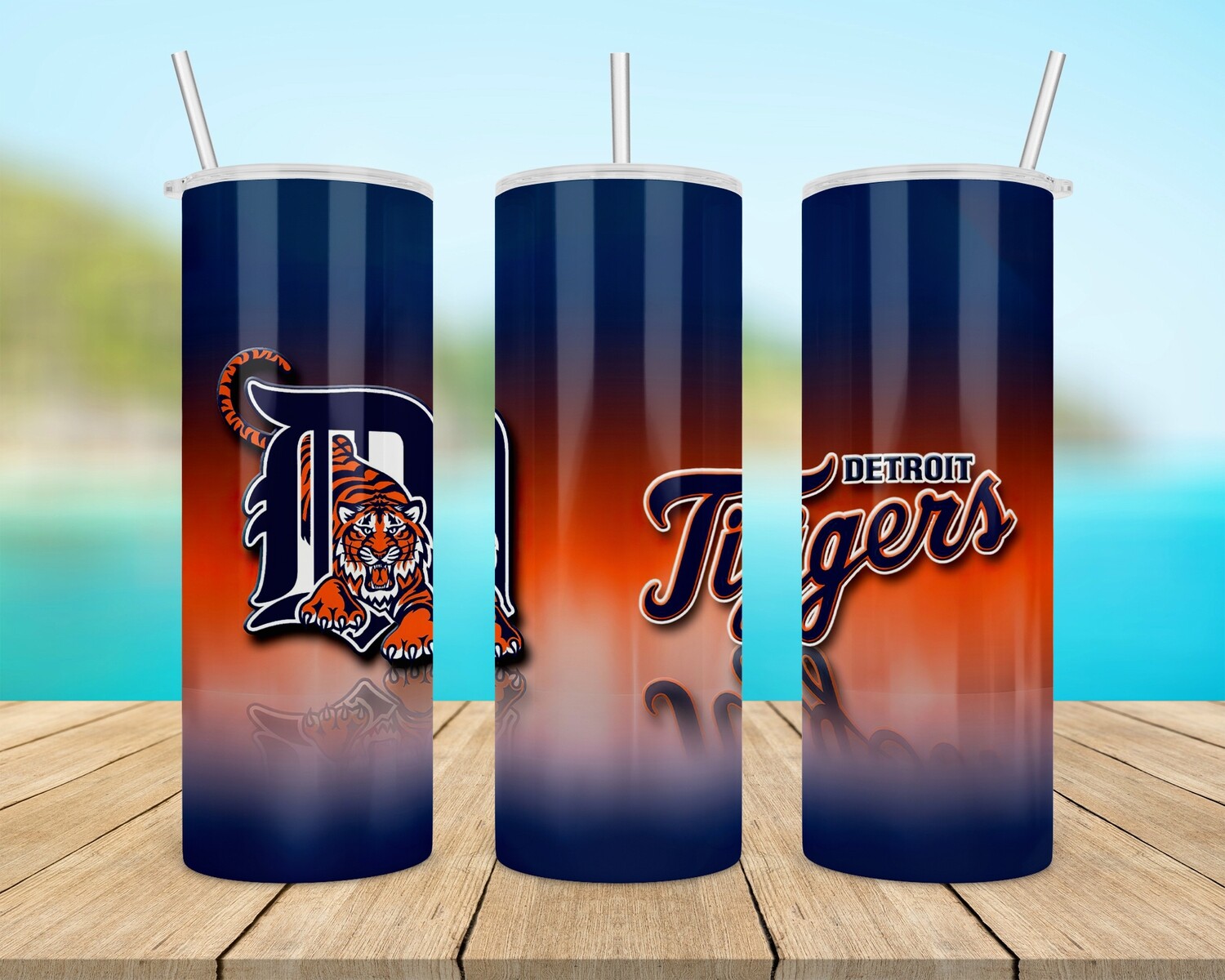 Detroit Tigers Baseball Tumbler