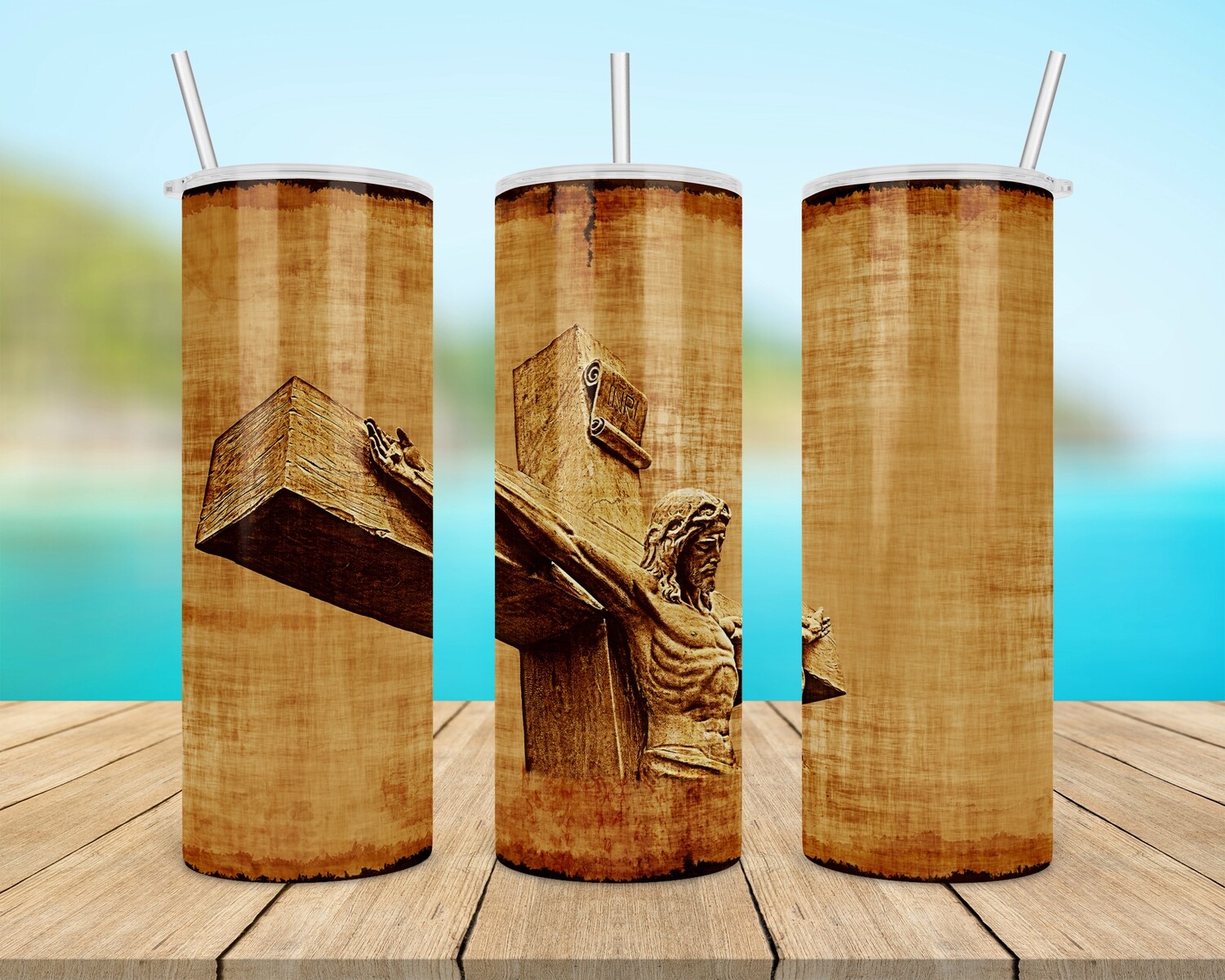 Jesus-Cross Religious Tumbler