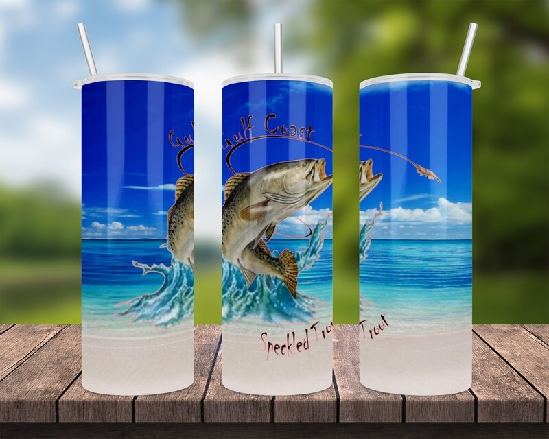 Gulf Coast Speckled Trout Fishing Tumbler