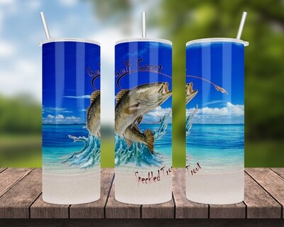 Gulf Coast Speckled Trout Fishing Tumbler