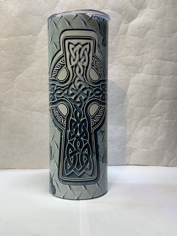 Celtic Cross Religious Tumbler