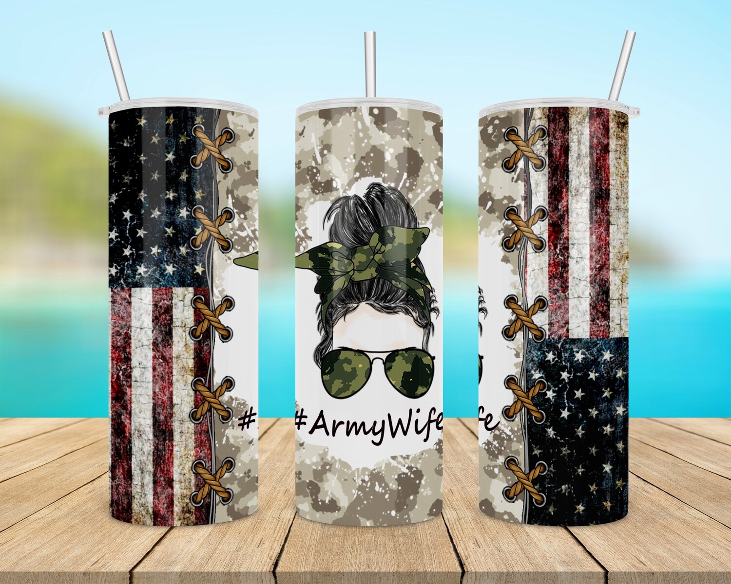 #ArmyWife Tumbler