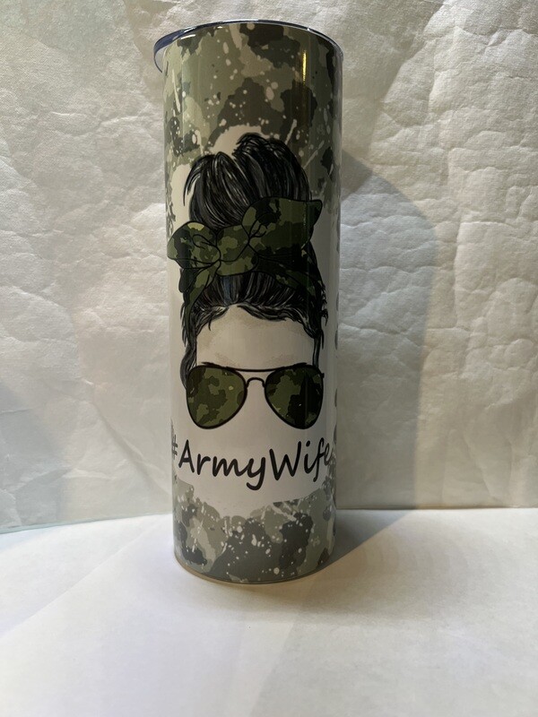 #ArmyWife Tumbler