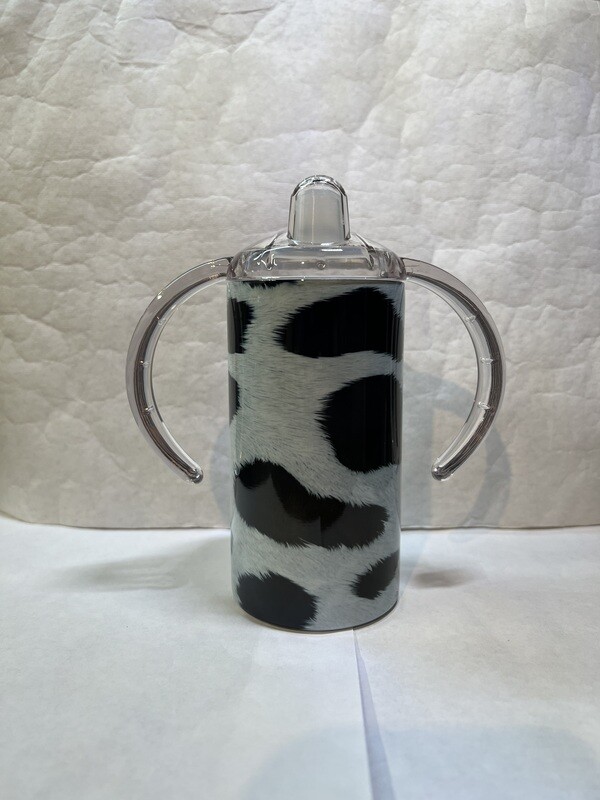 Cowhide Baby Bottle Sippy Tumbler
