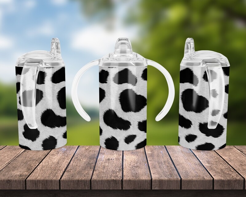 Cowhide Baby Bottle Sippy Tumbler
