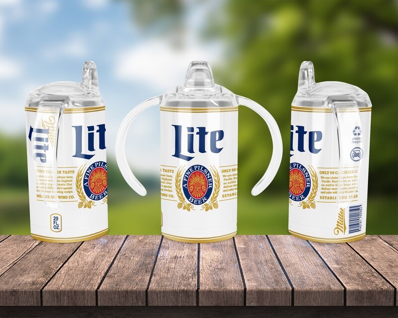 Miller Lite Beer Baby Bottle Sippy Tumbler