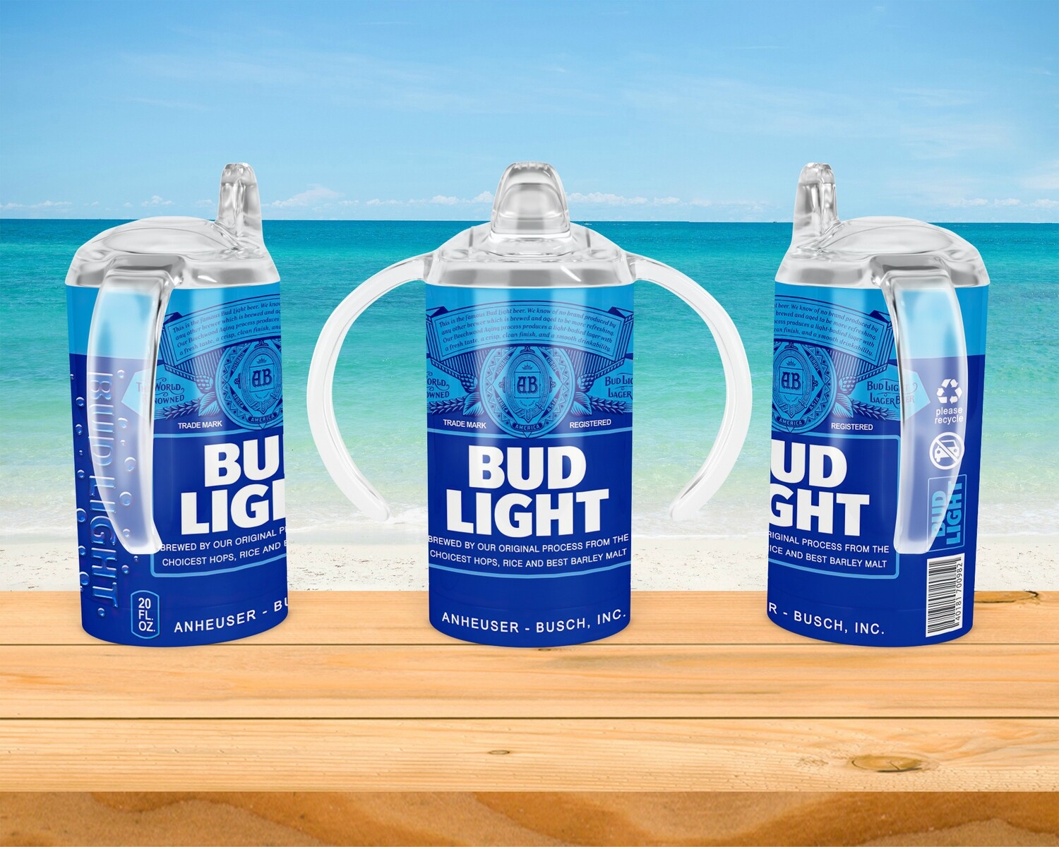 Bud Light Beer Baby Bottle Sippy Tumbler