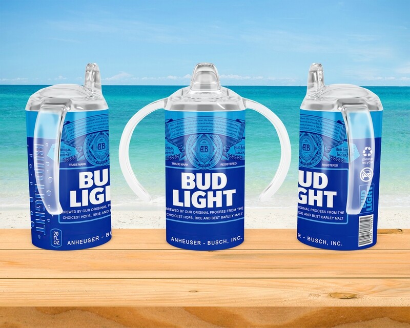 Bud Light Beer Baby Bottle Sippy Tumbler