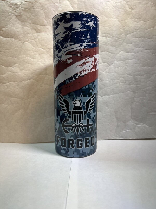 America's Navy Forged By The Sea Tumbler