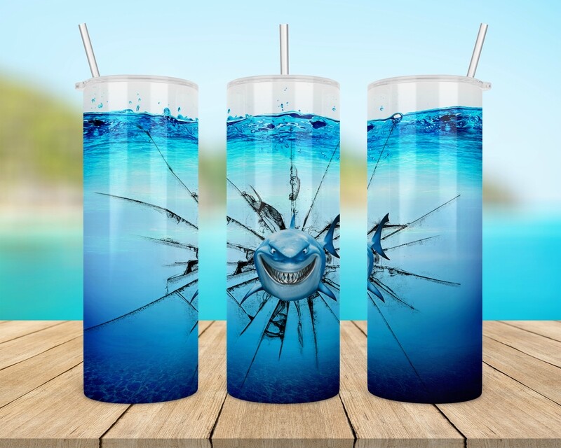 Shark Breakout Tumbler