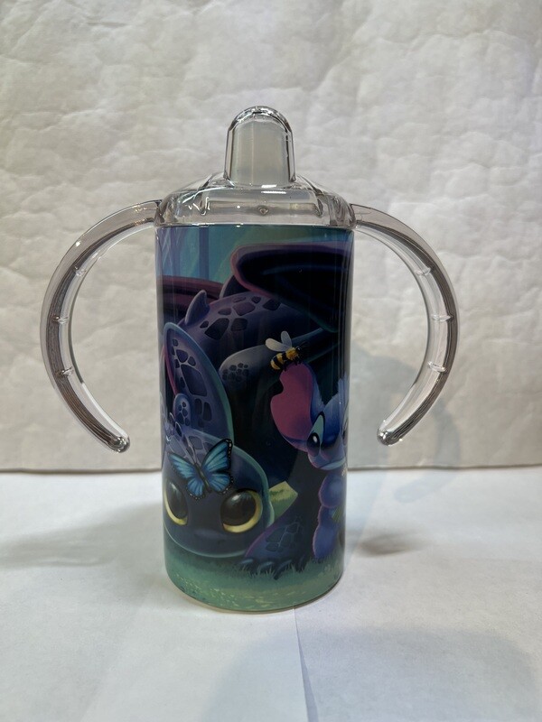 Stitch &amp; Toothless Baby Bottle Sippy Tumbler