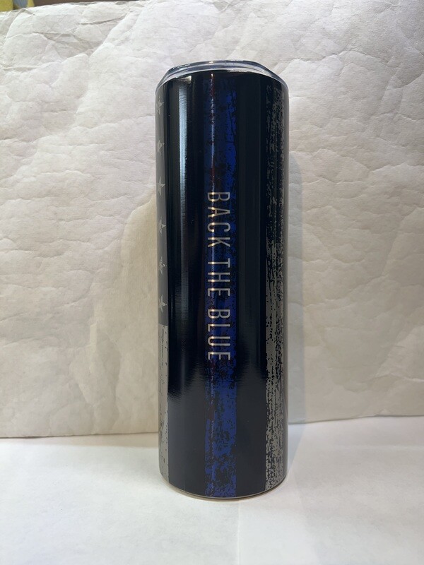Back The Blue Police Officer USA Tumbler