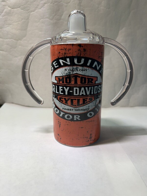 Harley-Davidson Motor Oil Baby Bottle Sippy Tumbler