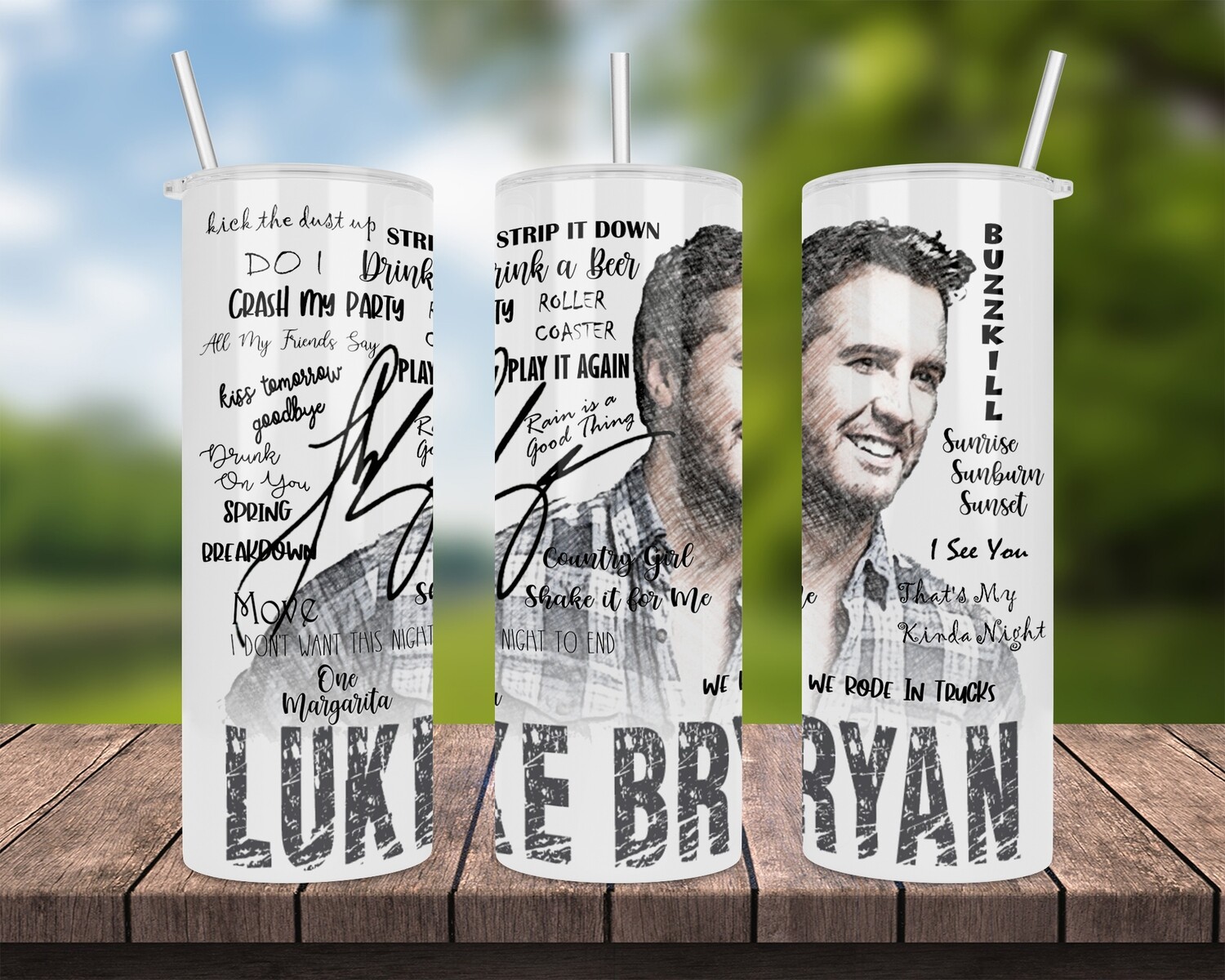Luke Bryan Music Tumbler