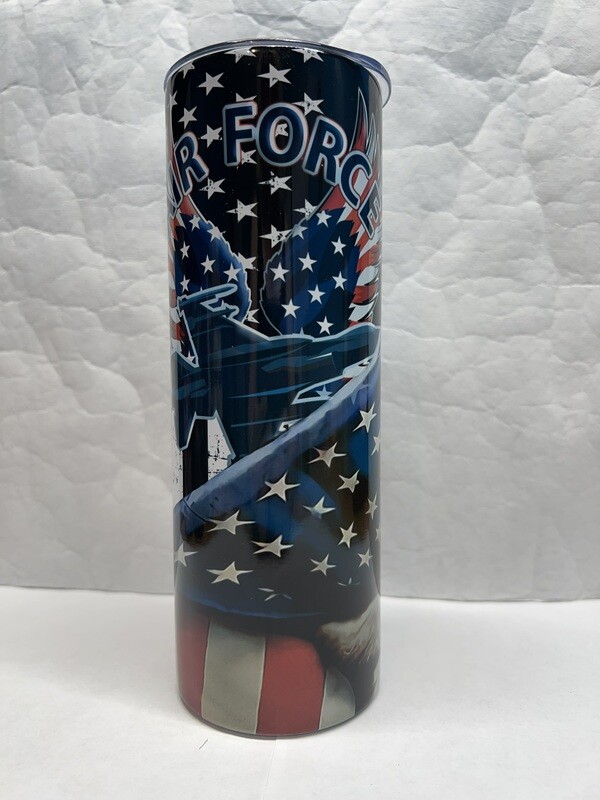Air Force Veterans USA Flag Tumbler
